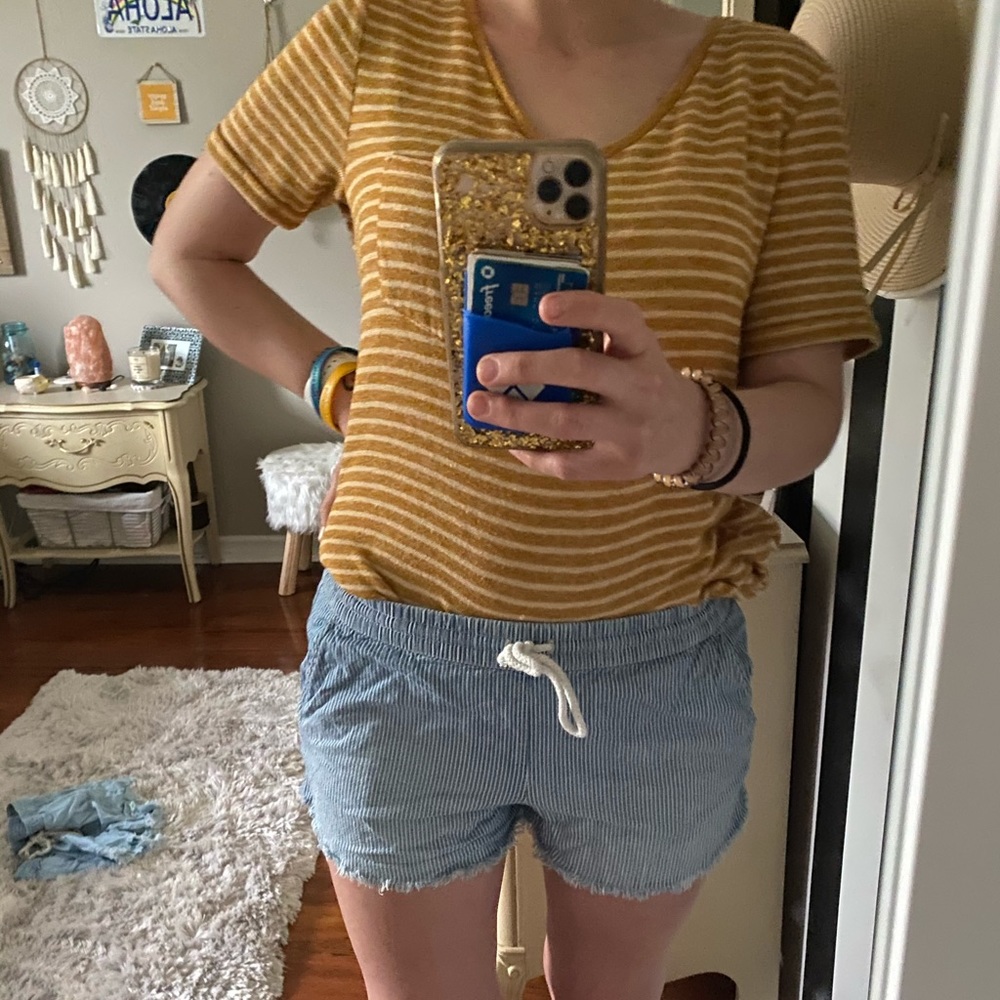 Aerie striped denim soft short
